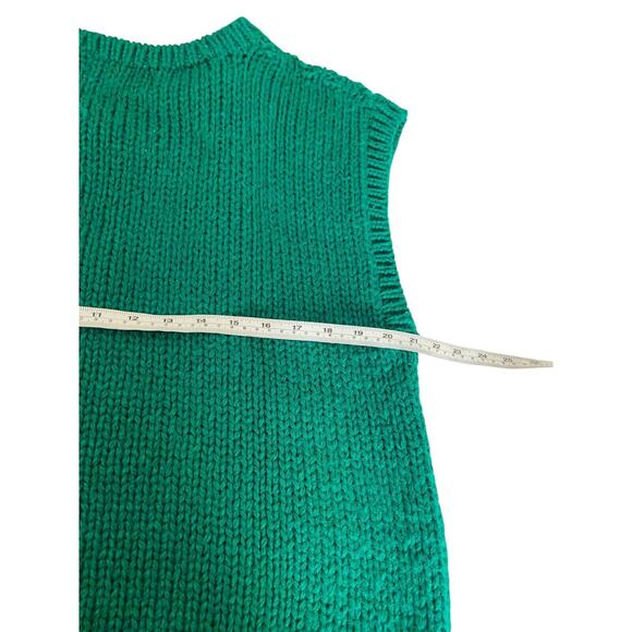 Vintage Kathryn Blair Womens Acrylic Christmas Sweater Vest Handmade Green 2X - Picture 6 of 6